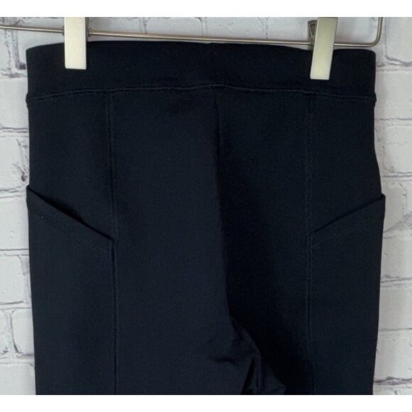 STELLA MCCARTNEY Navy Logo-print Scuba Tech Leggings Size 40/6-8 Small Pockets - Picture 8 of 12